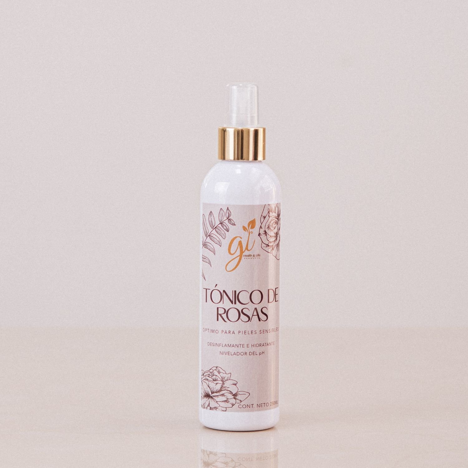 Tónico de Rosas Natural Hidratante y Balanceador de pH